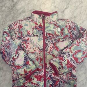 The North Face Reversible Pink & Multicolor Puffer Jacket